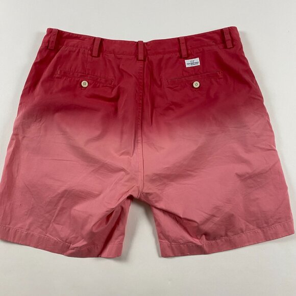 Vineyared Vines Island Shorts Mens 38 Hombre Dip Dyed Two Tones Pink Gradient - Picture 2 of 15